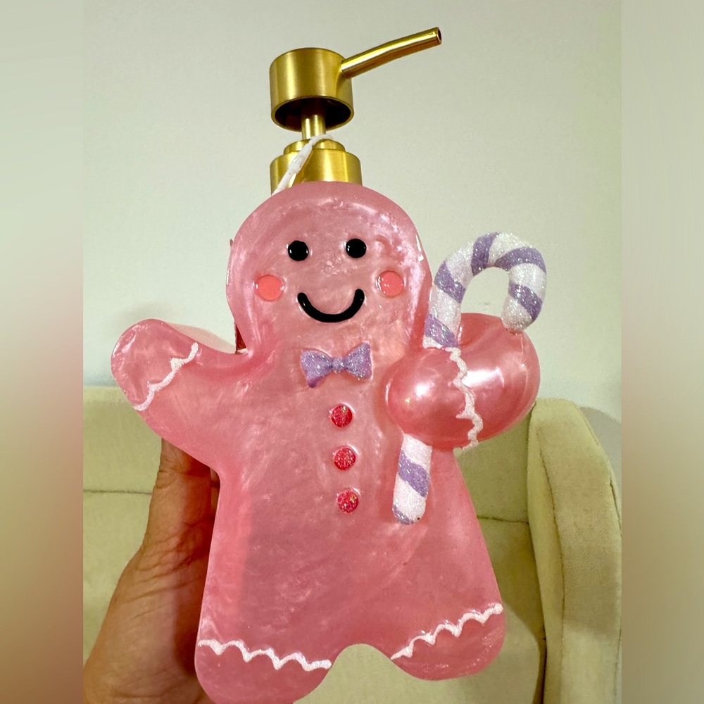 Gingerbreadman Pink Soap Dispenser